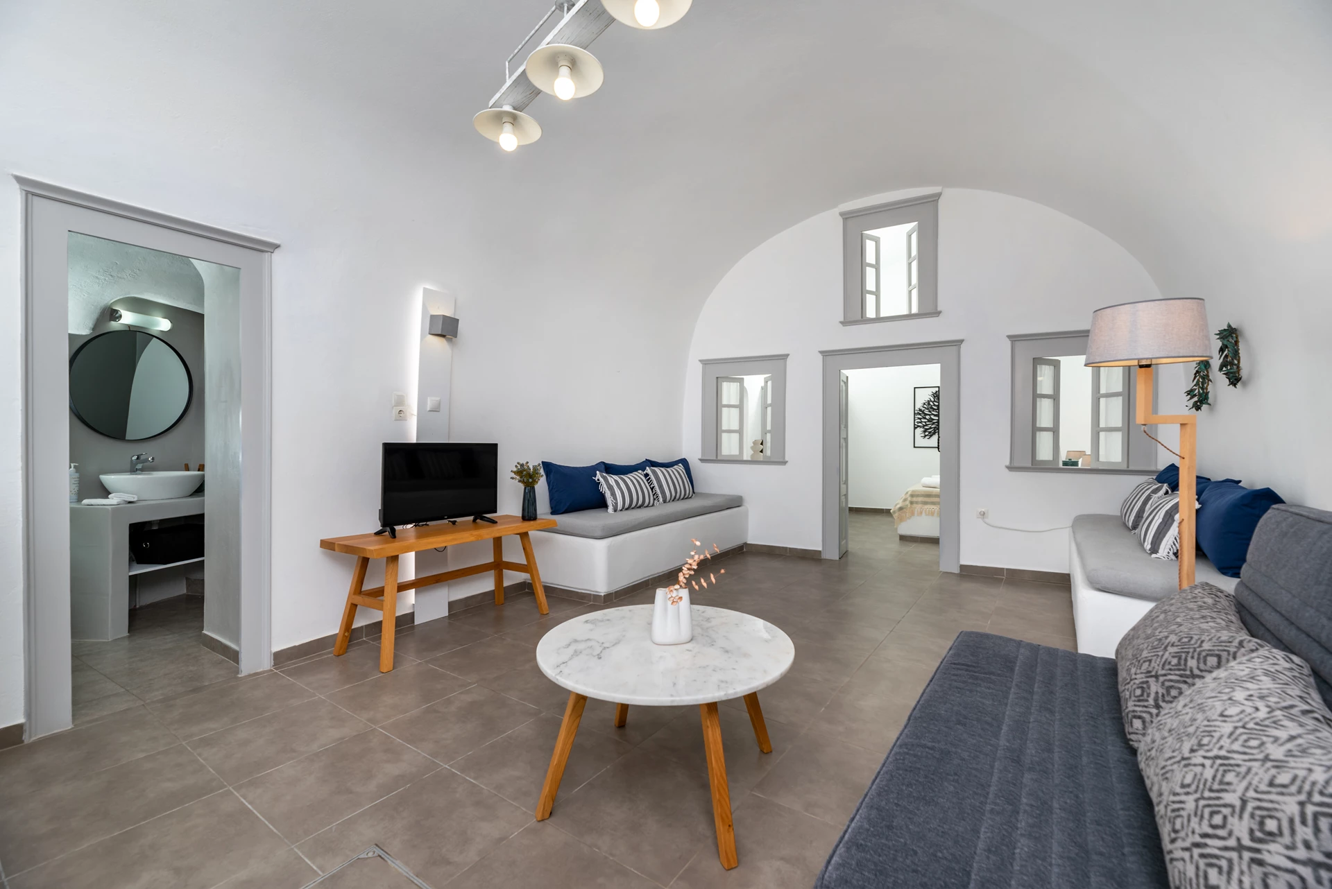 living room Aidani Cave Residence